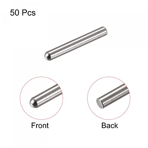 uxcell 2.8x18mm Dowel Pins, 50pcs 304 Stainless Steel Round Head Flat Chamfered End Dowel Pin Bunk Bed Pins Shelf Pegs Support Shelves Fasten Elements - size: 2.8x18mm