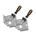 2 Pack Right Angle Clamp - 90 Degree Clamps for Woodworking, Single Handle Aluminum Alloy Corner Clamp with Adjustable Swing Jaw for Welding, Wood-Working, Drilling, Crafting Project - style: 2-Pack