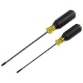 Klein Tools 85742 Screwdriver Set, Made in USA, 3/16 Cabinet and #2 Phillips Precision Machined Tips, Cushion-Grip Handles, Round Shank, 2-Piece - size: One Size, style: 3/16 Cabinet and #2 Phillips