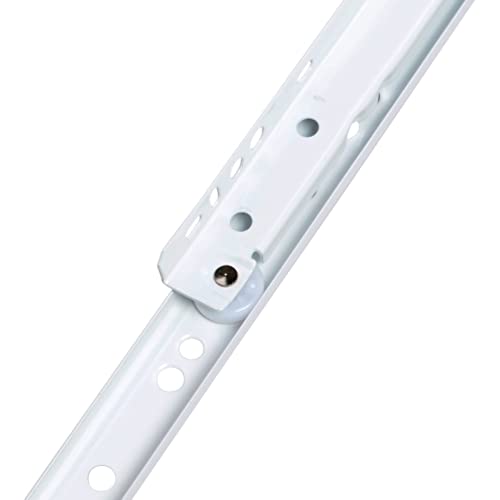 10 in. White Coated Steel Euro Bottom Mount Drawer Slides - size: 10 in