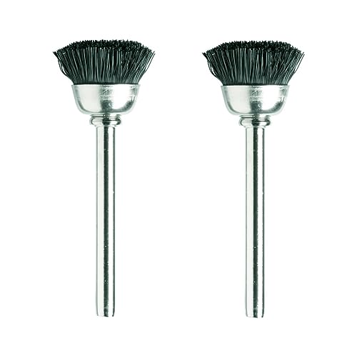 Dremel 404-02 Nylon Bristle Brushes (2 Pack), 1/2" Diameter - size: 2-Piece, style: Bristle Brush