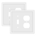 1 Toggle/1 Duplex Combo Light Switch Cover Plates - 2 Pack - size: 2 Gang Toggle/Duplex
