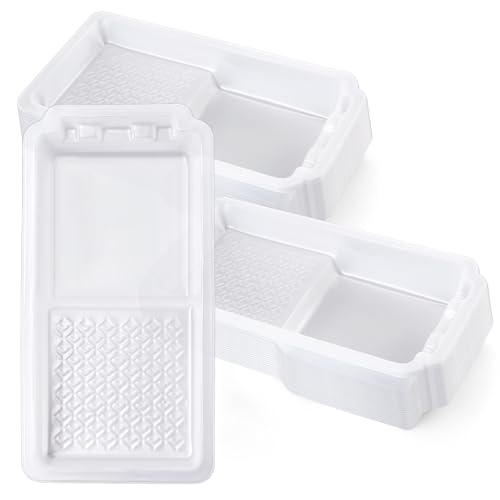 Geelin 40 Pcs 4 Inch Disposable Paint Tray Liner - color: White, size: 4 Inch, style: Plaid