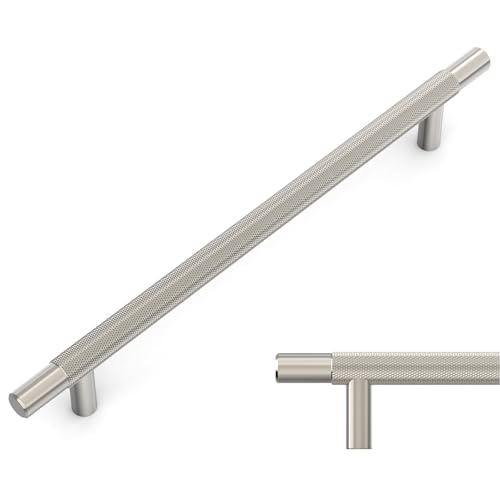 Amerdeco 10 Pack Brushed Satin Nickel Knurled Cabinet Pulls 7.5 Inch Hole Centers Kitchen Cabinet Handles Hardware Kitchen Handles for Cabinets Handles IH0006… - color: Brushed Satin Nickel, size: 7.5"/192MM Hole Center