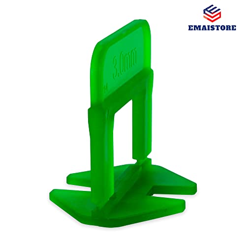 Tile Leveling System 1/8 inch- 2000 Piece Tile Spacers- Tile Spacers Leveling System for Easy, Seamless and Smooth Floor Tile and Stone Installation (3mm Approximately) - color: 2000 Piece Tile Spacers