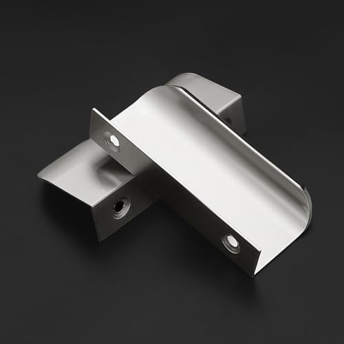 Ravinte Silver Finger Edge Pulls Drawer Edge Pulls 80mm/3.15 inch 6 Pack - size: 2-1/2" Hole Center,3.15" Overall Length