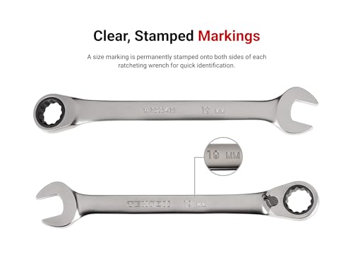 TEKTON Reversible Ratcheting Combination Wrench Set, 14-Piece | WRC94302 - size: 14-Piece (6-19 mm), style: Modular Wrench Organizer