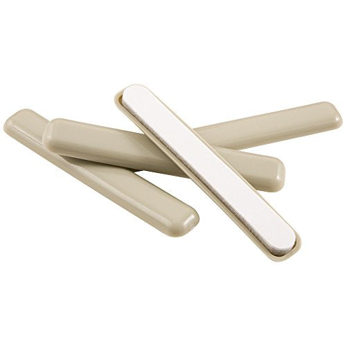 Super Sliders 1/2 x 4 Inch Self Stick Bar Furniture Sliders for Carpet or Durable Hard Surfaces, Beige, 4 Pack (4700595N)
