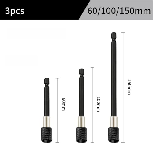 Magnetic Drill Bit Extension Set, Durable Steel Construction, Professional Tool Accessories for Home Improvement, Drill Accessories