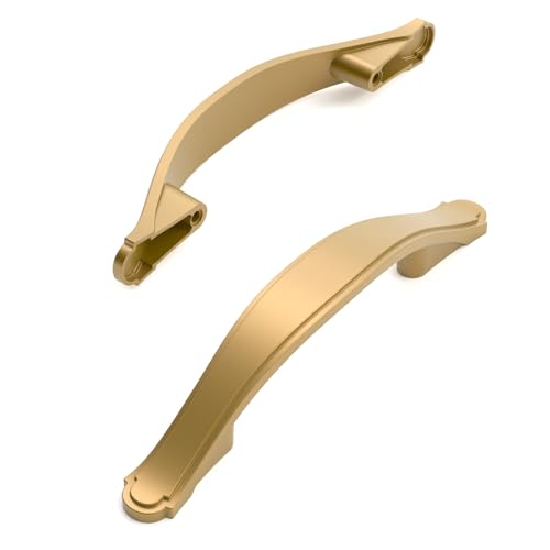 Amerdeco 10 Pack Champagne Bronze Cabinet Pulls 3 Inch(76mm) Hole Center Drawer Pulls Cabinet Hardware Kitchen Cabinet Handles for Bathroom Dresser Pulls ZH0068 - color: Champagne Bronze, size: 3"/76MM Hole Center