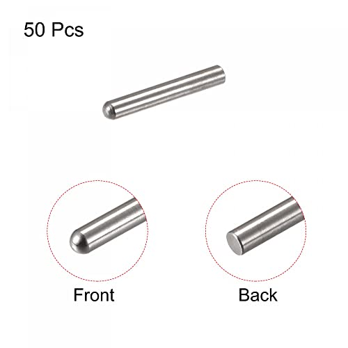uxcell 3x14mm Dowel Pins, 50pcs 304 Stainless Steel Round Head Flat Chamfered End Dowel Pin Bunk Bed Pins Shelf Pegs Support Shelves Fasten Elements - size: 3x14mm
