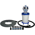 Cen-Tec Systems Assembled Quick Click Dust Separator and 5 Gallon Locking Collection Bin with Caster Dolly and Power Tool Adapter Set with 30 Ft. Hose - size: 30 Ft. Hose