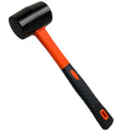 Rubber Mallet with Soft Hammer Head - 13.5 oz Rubber Mallet Hammer, Rubber Mallets Hammer for Woodworking, Flooring, Tile, Furniture Assembly, Fencing, & Woodwork Projects.（Bright Orange）