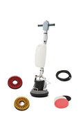 10" Heavy-duty Multi-Functional Floor Buffer Polisher Machine - Clean, Buff, Scrubb and Polish with Ease! Ideal for Carpets Too! Includes Optional Solution Tank, 2 Brushes and 3 Scouring Pads - size: 10" Non-Weighted