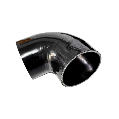 ID 2.5 inch 90 Degree Silicone Elbow Coupler Hose 4" Leg Length - color: Black 90, size: ID: 2.5" (63mm)