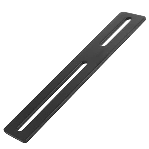 10 PCS Black Slotted Mending Plate, Flat Metal Bracket, 8" x 1-1/8" - size: 8" x 1-1/8"