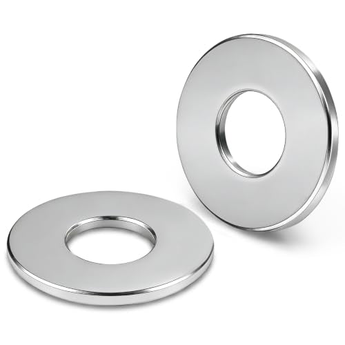 50-Piece 3/8" x 1" 304 Stainless Steel Flat Washers, Screws Washers and Repair Washers for Industrial, Automotive and Home Use - color: Silver, size: 3/8" x 1"