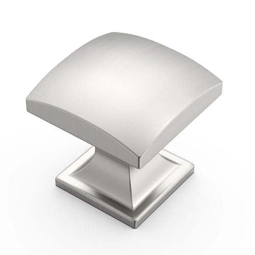 Amerdeco 10 Pack 1 Inch Brushed Satin Nickel Cabinet Knobs - color: Brushed Satin Nickel, size: 1.33"/34MM Diameter