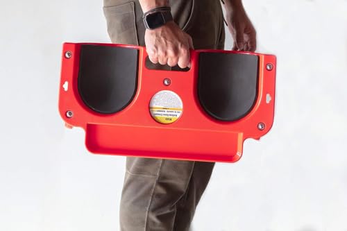 MaxWorks 50916 MaxxHaul Rolling Knee Creeper/Pads ABS High Impact Frame, 5 Swivel Castors, Tool Tray Holder