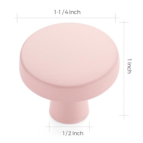 Ravinte Pink Drawer Pulls, 1-1/4 Inch Cabinet Knobs,25 Pack - color: Pink