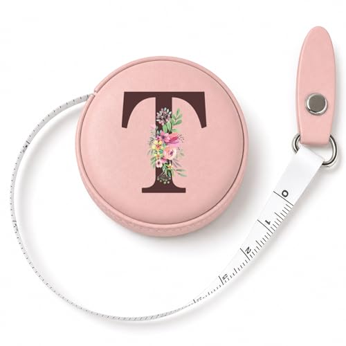 Maicican Retractable Tape Measure, Pink Leather Sewing Measuring Tape, T - color: Tape Measure-Pink T
