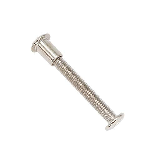 10-Pack M6x50mm Rivet Countersunk Hex Socket Cap Bolts and Hex Head Barrel Nuts for Furnitures Cribs Chairs, Nickel Plated - size: M6 x 50mm 10-Pack