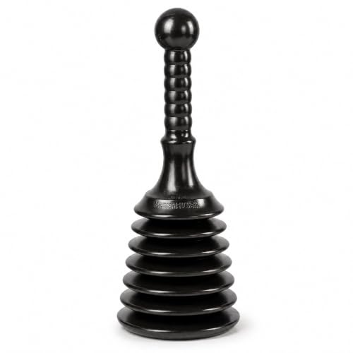 Master Plunger MPS4 Sink & Drain Plunger for Kitchen Sinks, Bathroom Sinks, Showers, and Bathtubs. Small and Strong Design with Large Bellows Commercial & Residential Use, Black