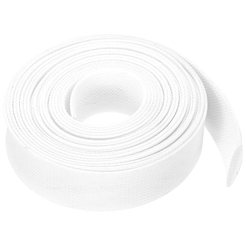 uxcell Expandable Sleeving, 1 1/2-inch 25ft Cable Sleeve, White - color: White, size: 1 1/2-inch x 25ft