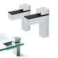 AWEN Solid Metal Adjustable Wood/Glass Shelf Bracket Wall Mount, 2 Pcs (Polished Chrome) - size: Polished Chrome-2pcs