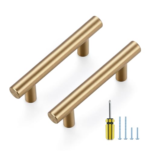 Ravinte Champagne Bronze Cabinet Handles 2-1/2 Inch Hole Center 30 Pack - color: Champagne Bronze, size: 2-1/2 Inch Hole Center