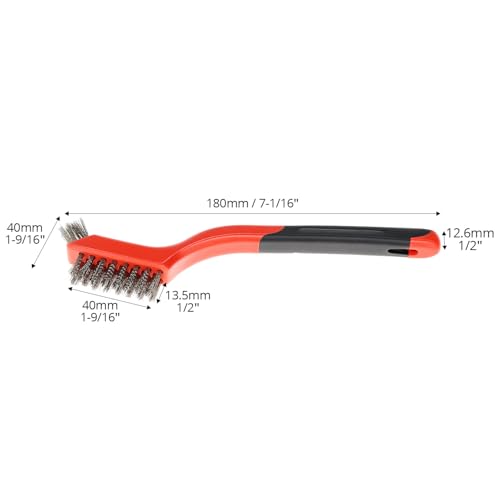 QWORK Wire Scratch Brush Set, 18 Pack Stainless Steel Wire Cleaning Brush with Soft Grip for Removal of Rust, Dirt, Paint