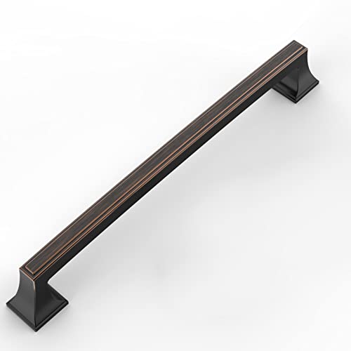 Amerdeco 10 Pack Oil Rubbed Bronze Cabinet Pulls 7.5 Inch(192mm) Hole Center Cabinet Hardware Kitchen Cabinet Handles for Bathroom Drawer Pulls Dresser Pulls ZH0010 - color: Oil Rubbed Bronze, size: 7.5"/192MM Hole Center