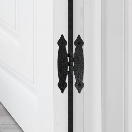 T Tulead Black H Hinges Iron Furniture Cabinet Hinges 20PCS - color: Black-20pcs