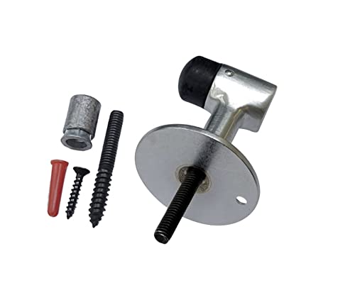 QCAA Solid Brass Door Stop, 3" Height, Satin Chrome, 1 Pack - color: Satin Chrome (3"), size: 1 Pack