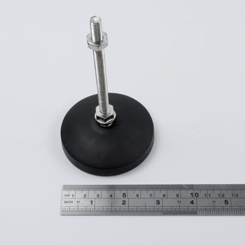 M8 Leveling Feet 880 Lb Capacity, 5.2 Inches Height - 3 Inches Base, 4Pcs - color: Black, size: D80xM8xH100mm