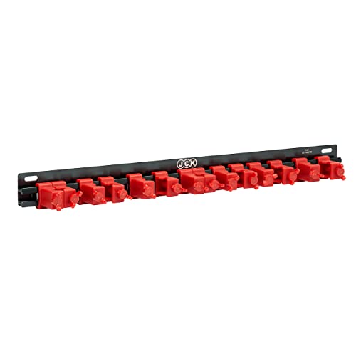 JCK Garage Tool Organizer Wall Mount, Garden Tool Rack, 7-Pair Clips - style: Multi-Purpose Screw-Locking Secure Clips