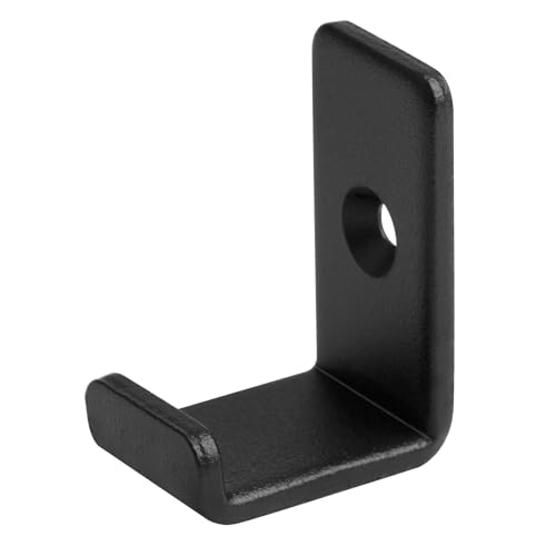10 Pack Mini Black Steel Utility J Hook, Wall Mount Bracket, 7/8" Inside - size: 7/8"