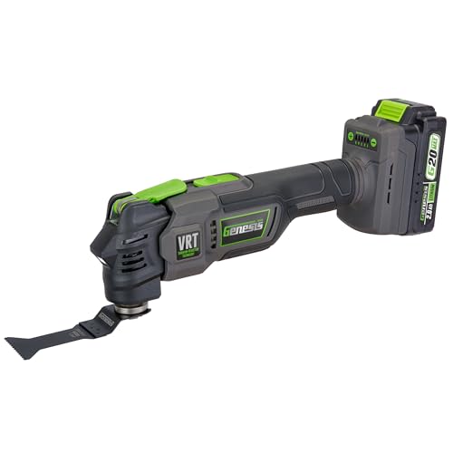 Genesis 20V Brushless Oscillating Multi-Tool, G20MAX Vibration-Reduction Technology (VRT), with Battery, Charger and Accessories (GLMT20BH) - size: 20V Brushless Oscillating Tool