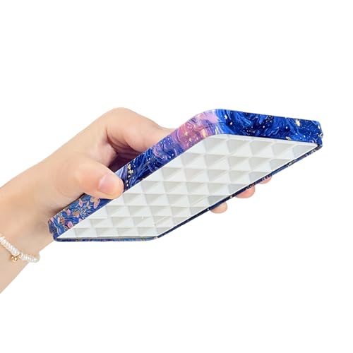 qianshan 40Pcs Empty Half Pans Watercolor Tin Palette with Magnetic Stripe - color: Starry Iris