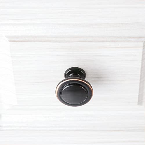 KOOFIZO 20 Pack Oil Rubbed Bronze Cabinet Knobs Pull Round Single Hole 1960 - color: Oil Rubbed Bronze, size: Knob 1 - 20Pcs, style: Round