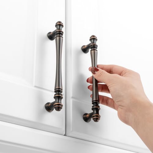 KOOFIZO 10 Pack 5 in Oil Rubbed Bronze Cabinet Pulls, Drawer Handles P30 - color: Oil Rubbed Bronze, size: 5" CC - 10Pcs