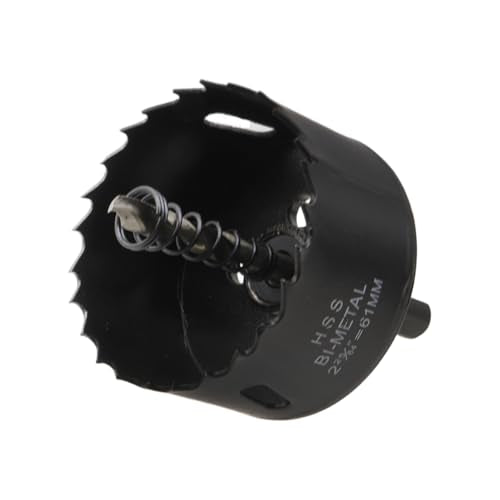 2-54/64"/61mm Hole Saw Bi-Metal Hole Drilling Cutter Hole Cutter Drill Bit for Cutting Thin Metal Drywall Plastic - color: black, size: 2-54/64"