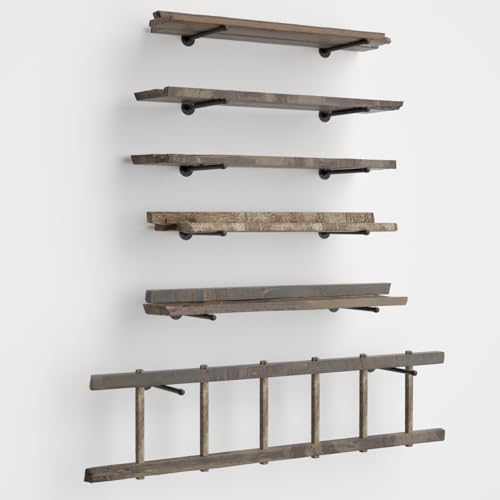 12 Pack Pipe Shelf Brackets Black 12 Inch Floating Shelving Bracket