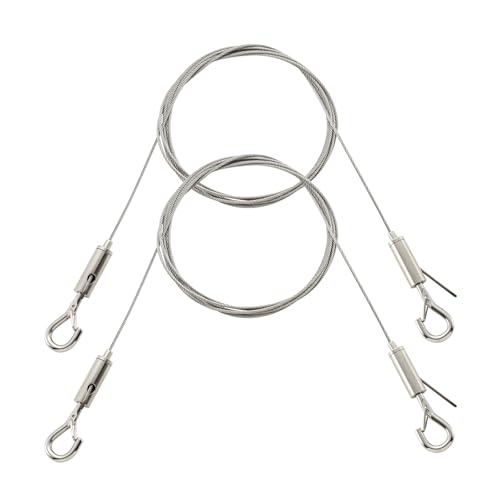 Adjustable Picture Hanging Wire Kit, 6.6 ft Stainless Steel, 2 Pack