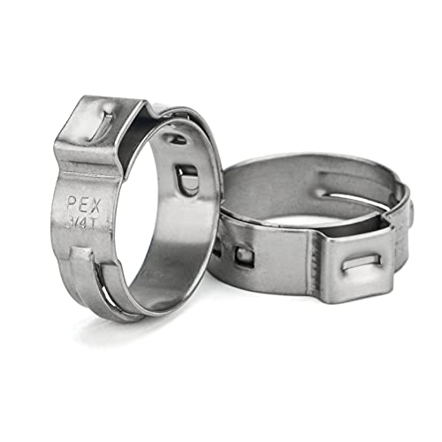 iCrimp 3/4 Inch Stainless Steel PEX Cinch Clamp Rings - size: 50pcs 3/4-Inch