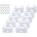 FDXGYH 10 Pcs Plastic Drawer Guides Drawer Track Guides Drawer Rail [White] - size: 58×41×16mm