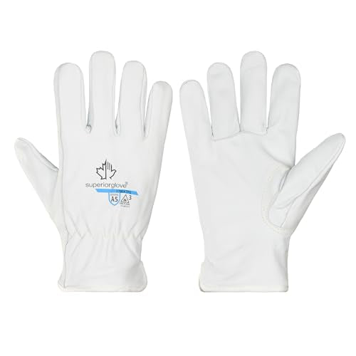 Superior Glove Endura Goatskin Leather Work Gloves Arc Flash Cut Resistant Safety Hand Protection - size: X-Small, style: Arc Flash/Cut