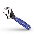 WORKPRO 6-Inch Compact Adjustable Wrench, Wide Jaw Cr-V steel Wrench - color: Blue, size: 6-Inch