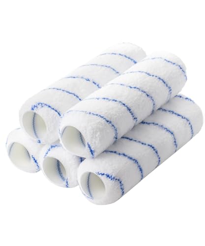 Bates- Paint Roller Covers, 9", Blue Stripes, 5 Pack, Covers for Paint Rollers 9 Inch, 9 Inch Paint Roller Covers, Paint Roller Cover, Paint Roller Covers 9 Inch, Large Paint Roller Covers - color: Blue Stripes, size: 9 Inch, 5 Pack
