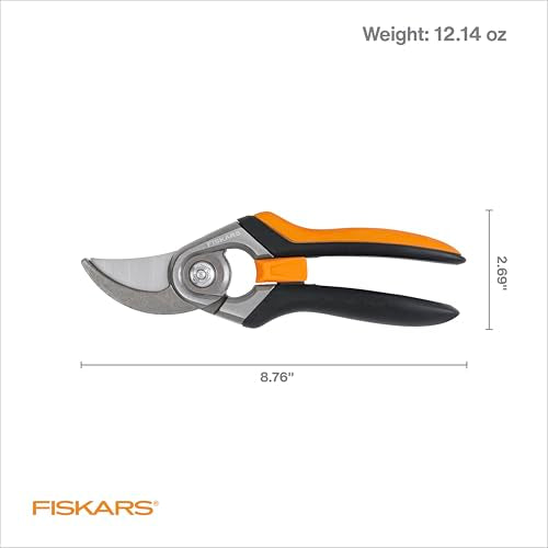 Fiskars Bypass Pruning Shears, 1" Cut Capacity Gardening Scissors, Forged Steel Replaceable Blade, SoftGrip Handle Garden Clippers, Rust Resistant Low Friction Coating for Branches & Stems - style: Forged Pruner